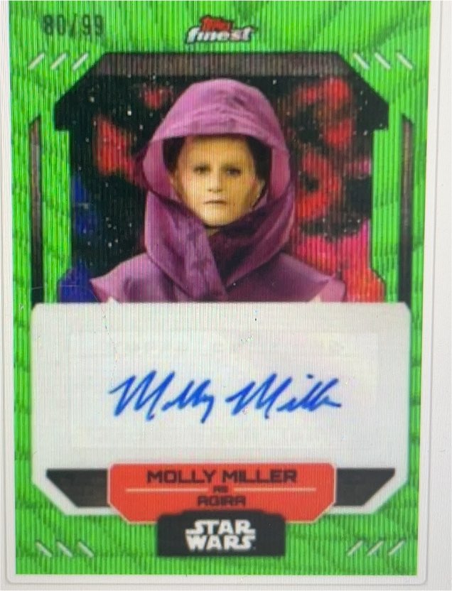 2023 Topps Finest Star Wars #FA-MM Molly Miller as Agira — front