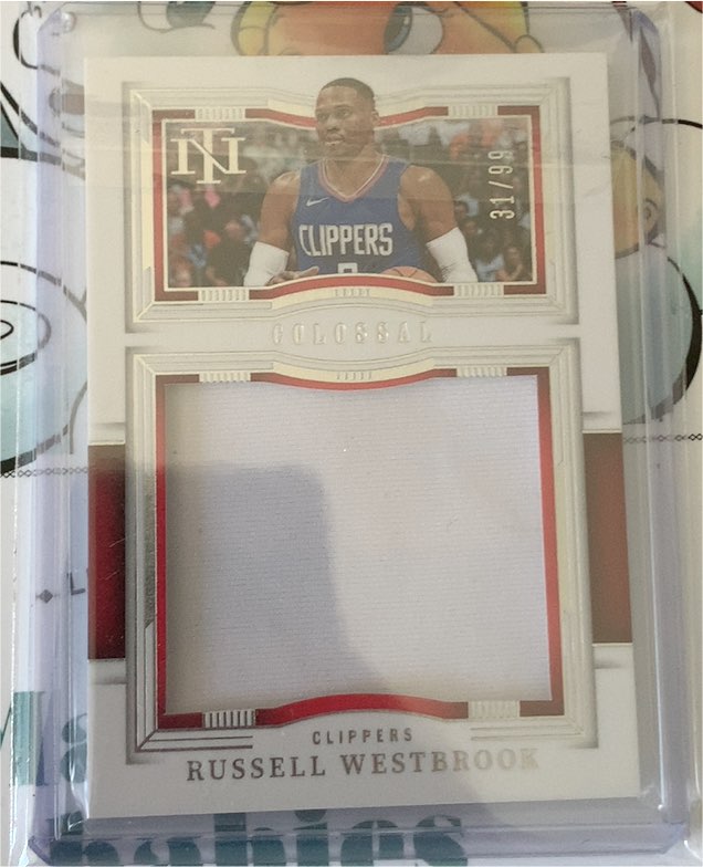 2023-24 Panini National Treasures #31 Russell Westbrook Colossal Patch — front