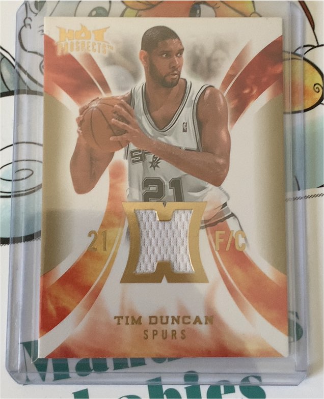 2008-09 Fleer Hot Prospects Hot Materials #HM-TD Tim Duncan — front