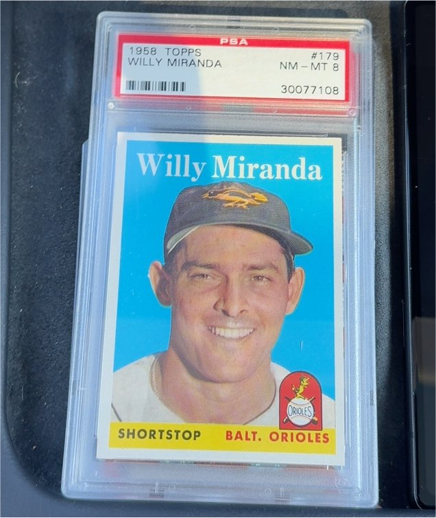 1958 Topps #179 Willy Miranda — front