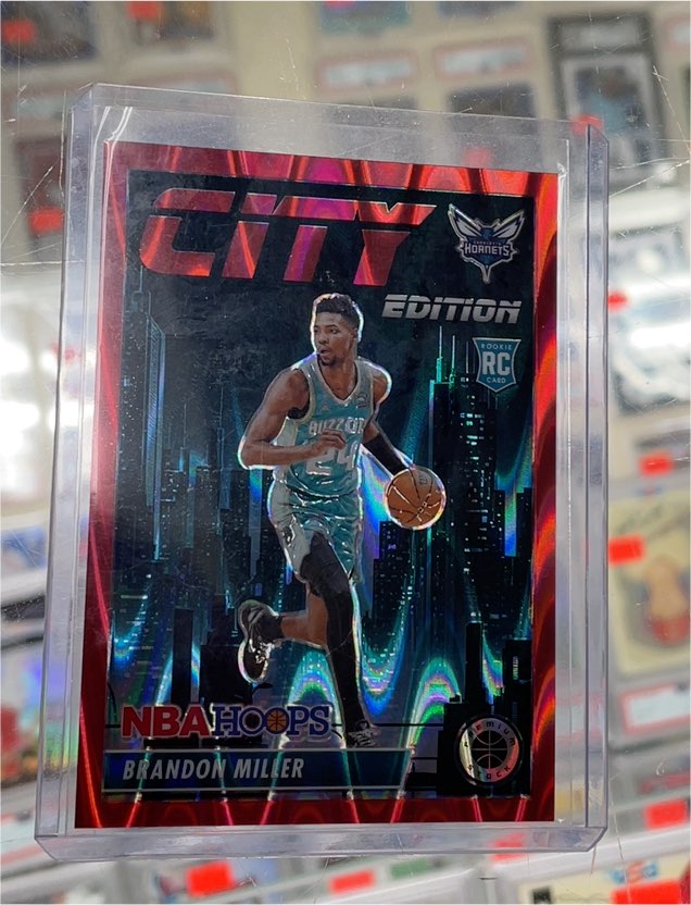 2023-24 Panini NBA Hoops Premium Stock City Edition #12 Brandon Miller — front
