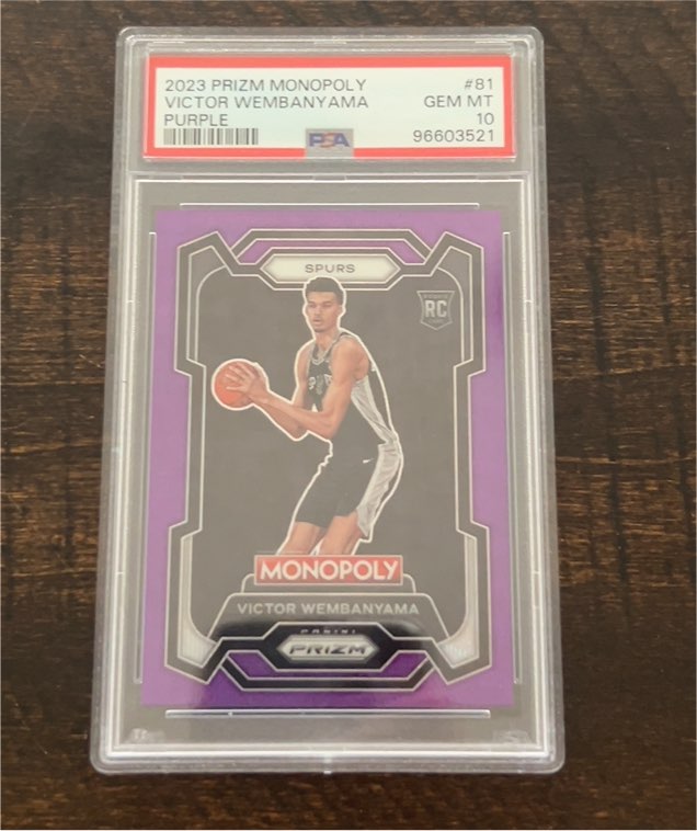 2023 Panini Prizm Monopoly #81 Victor Wembanyama Purple — front