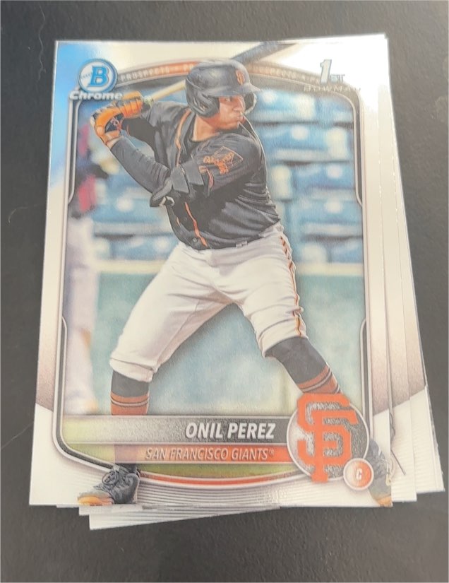 2025 Bowman Chrome #BCP-134 Onil Perez — front