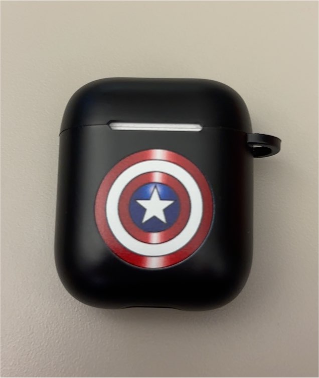 Captain America Shield AirPods Case — front