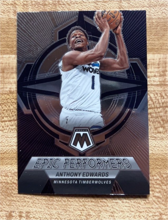 2022-23 Panini Mosaic #16 Anthony Edwards Epic Performers — front