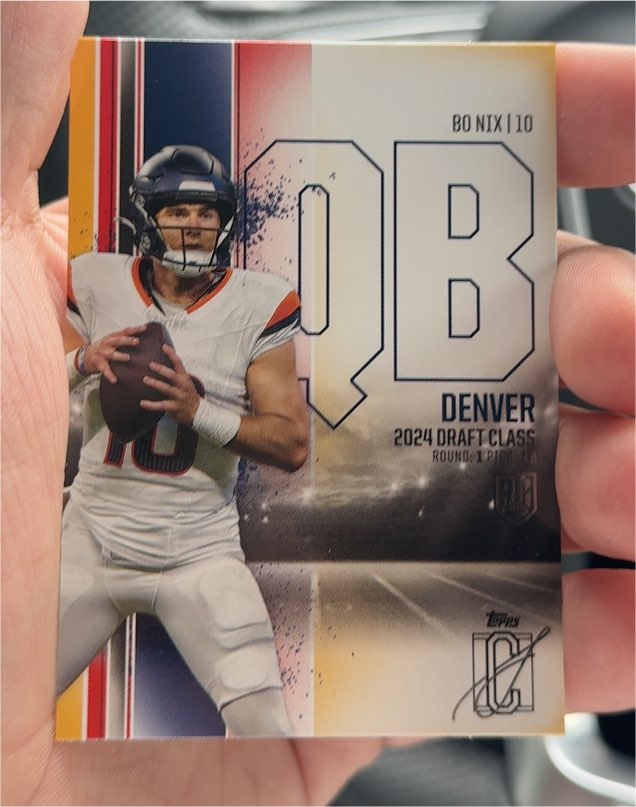 2024 Topps Signature Class #100 Bo Nix — front