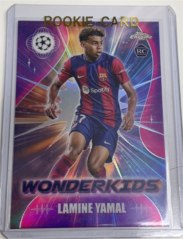 2023-24 Topps Chrome UEFA #WK-3 Lamine Yamal Wonderkids — front