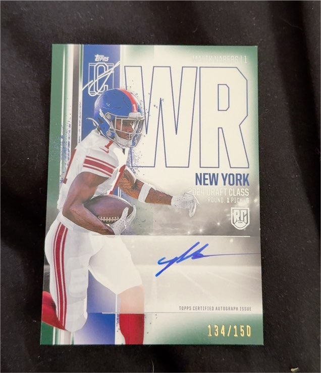 2024 Topps Signature Class #RC Malik Nabers — front