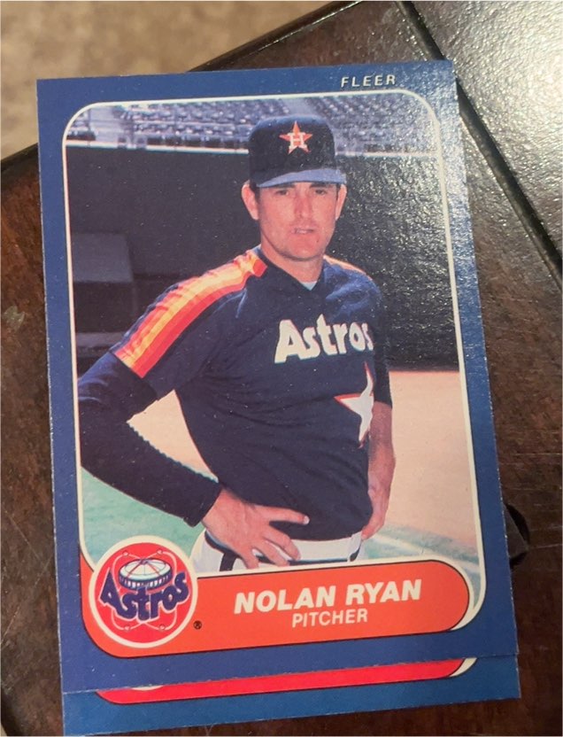 1986 Fleer #310 Nolan Ryan — front