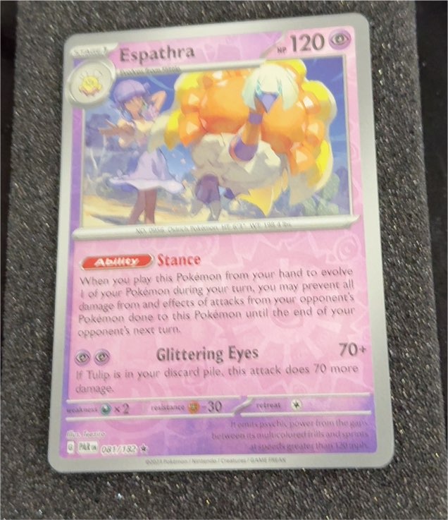 2023 Pokémon Paradox Rift #081 Espathra — front