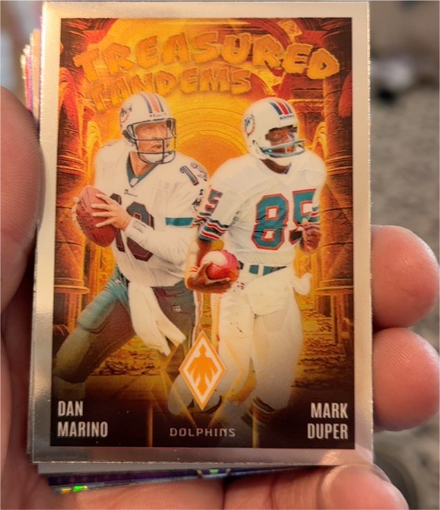 2024 Panini Phoenix #TT-MIA Dan Marino / Mark Duper Treasured Tandems — front