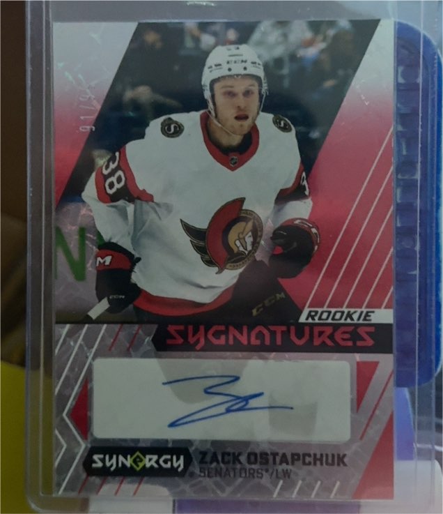 2024-25 Upper Deck Synergy Sygnatures Rookie #SR-ZO Zack Ostapchuk — front
