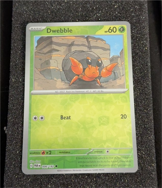 2023 Pokémon Paradox Rift #006 Dwebble — front
