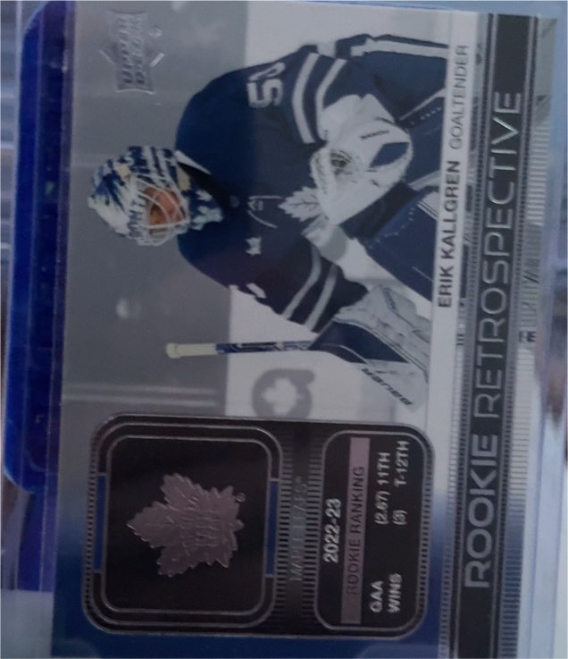 2023-24 Upper Deck Series 1 Rookie Retrospective #RR-13 Erik Kallgren — front