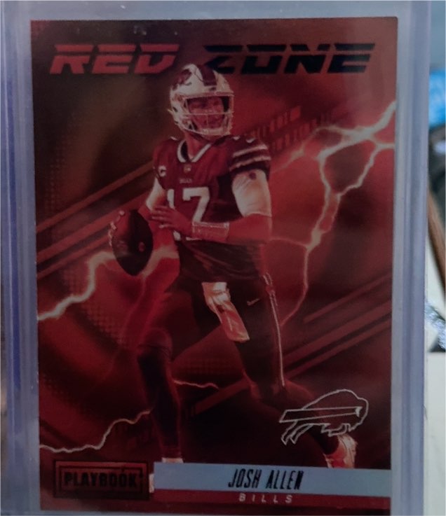 2022 Panini Playbook Red Zone #RZ-1 Josh Allen — front