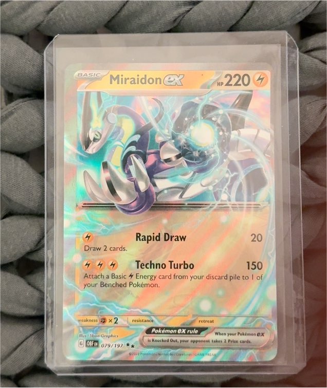 2023 Pokémon Scarlet & Violet Sv03: Obsidian Flames #079/197 Miraidon ex — front