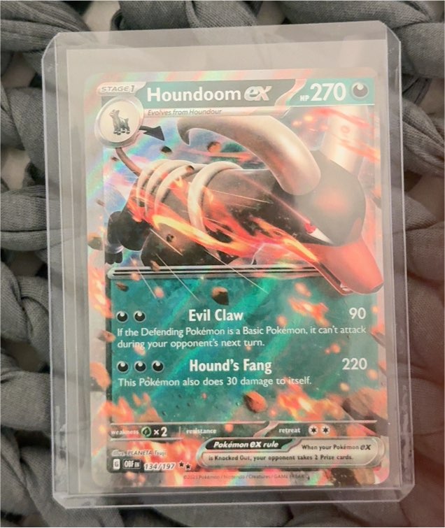 2023 Pokémon TCG SV03: Obsidian Flames #134 Houndoom ex — front