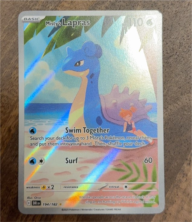 2025 Pokemon Destined Rivals #194 Misty's Lapras — front