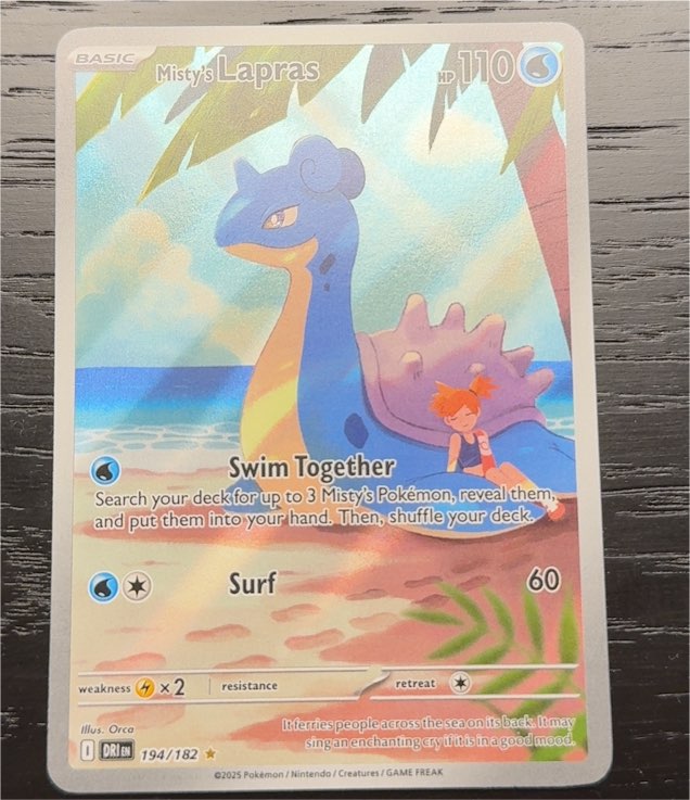 2025 Pokémon Destined Rivals #194 Misty's Lapras — front