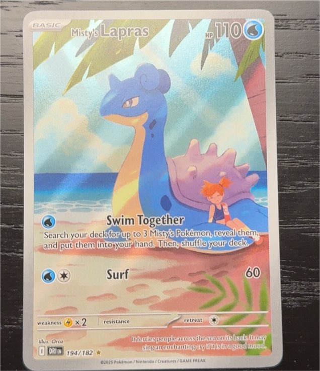 2025 Pokémon Destined Rivals #194 Misty's Lapras — front