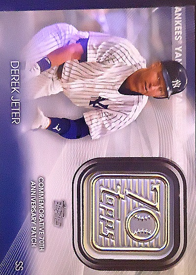 2021 Topps 70th Anniversary Commemorative Logo Patch #70LPDJ Derek Jeter — front