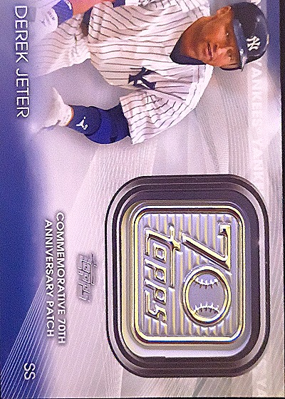 2021 Topps 70th Anniversary Logo Patch #70LP-DJ Derek Jeter — front