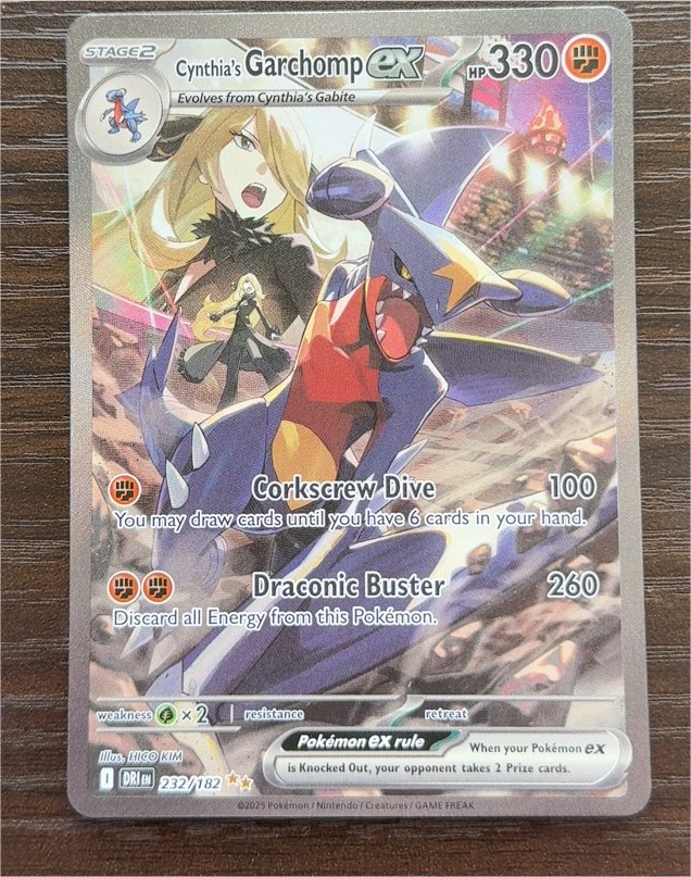 Cynthia's Garchomp ex 232/182 — front
