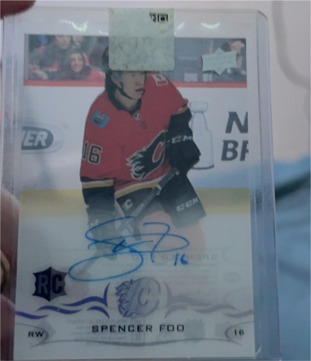 2018-19 Upper Deck Clear Cut #CCR-SF Spencer Foo AU G RC — front