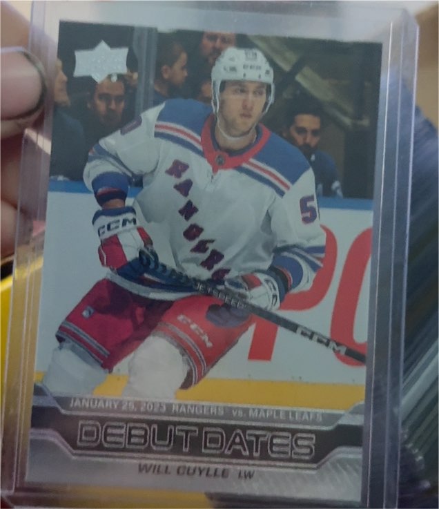 2023-24 Upper Deck Series 1 #DD-4 Will Cuylle Rookie Debut Dates — front