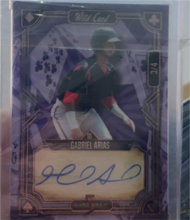 2023 Wild Card 5 Card Draw #3/4 Gabriel Arias — front