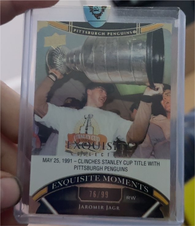 2022-23 Upper Deck Black Diamond Exquisite Moments #ECM-JJ Jaromir Jagr — front