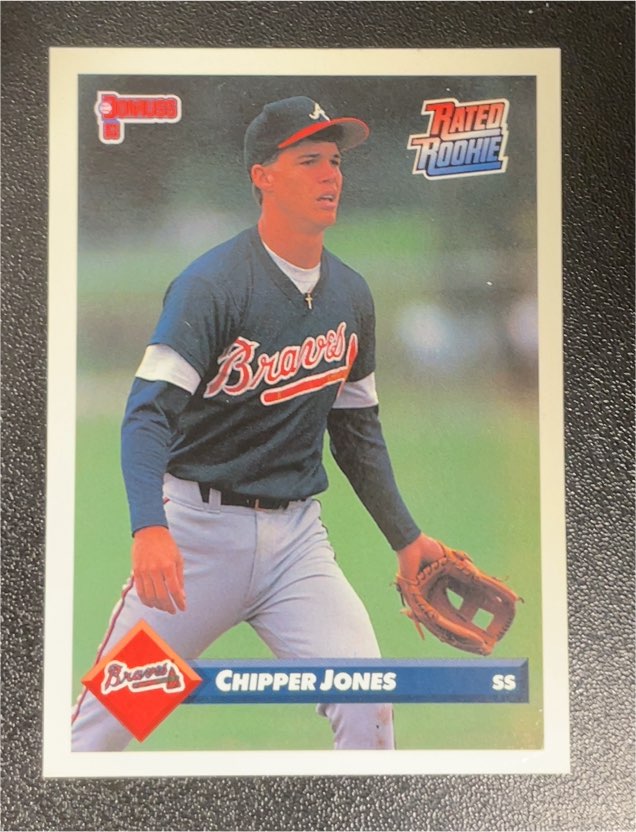1993 Donruss #721 Chipper Jones Rated Rookie — front