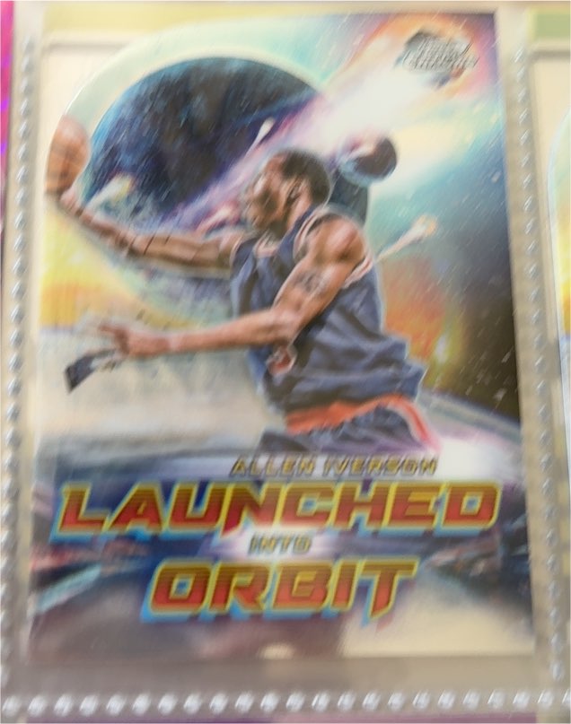 2023-24 Topps Cosmic Chrome #LIO-20 Allen Iverson Launched Into Orbit — front