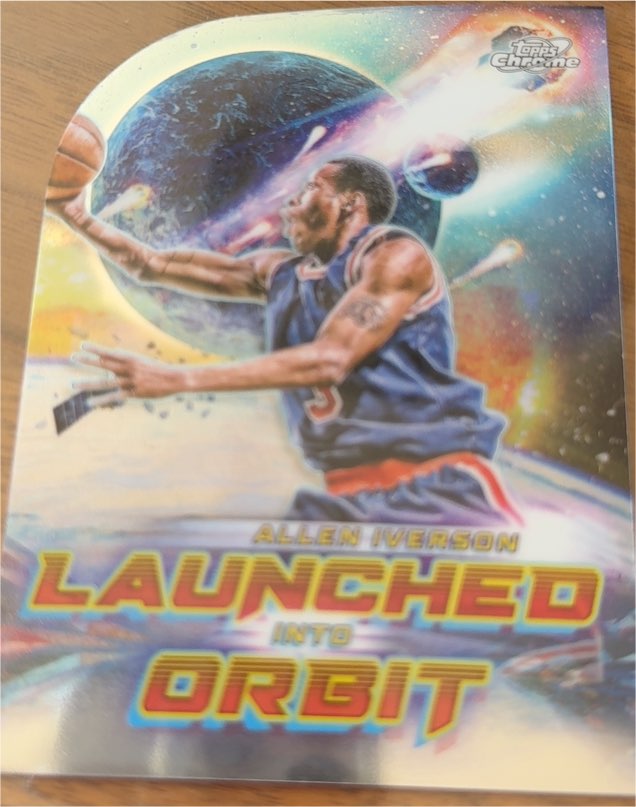 2023-24 Topps Chrome Cosmic #LIO-20 Allen Iverson Launched Into Orbit — front