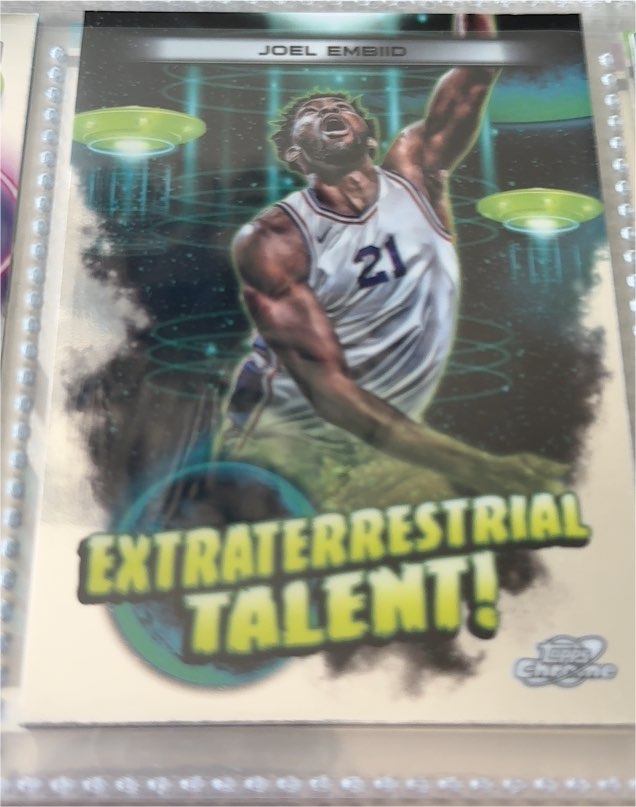 2023-24 Topps Chrome Cosmic #ET-14 Joel Embiid Extraterrestrial Talent — front