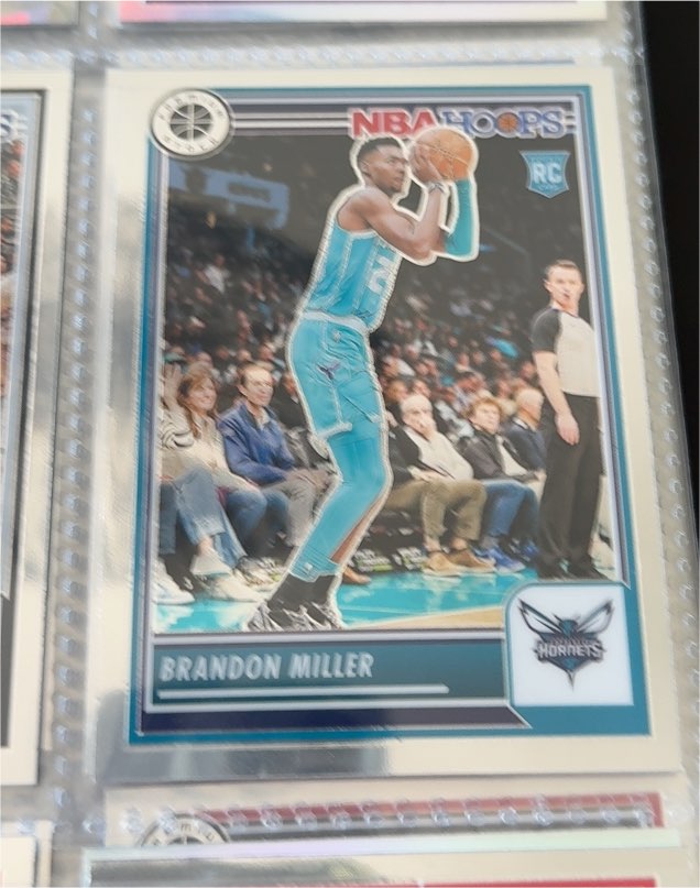 2023-24 Panini NBA Hoops Premium Stock #245 Brandon Miller — front