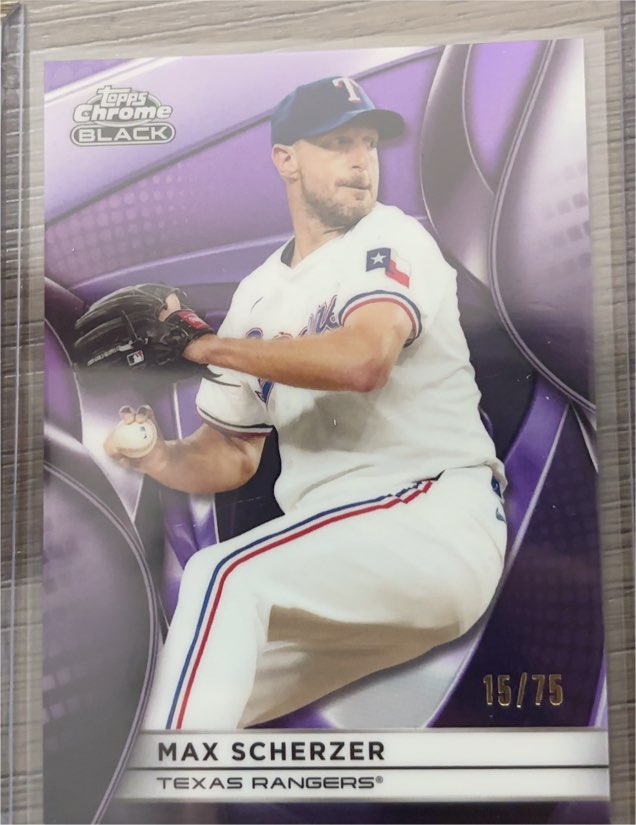 2025 Topps Chrome Black #34 Max Scherzer — front
