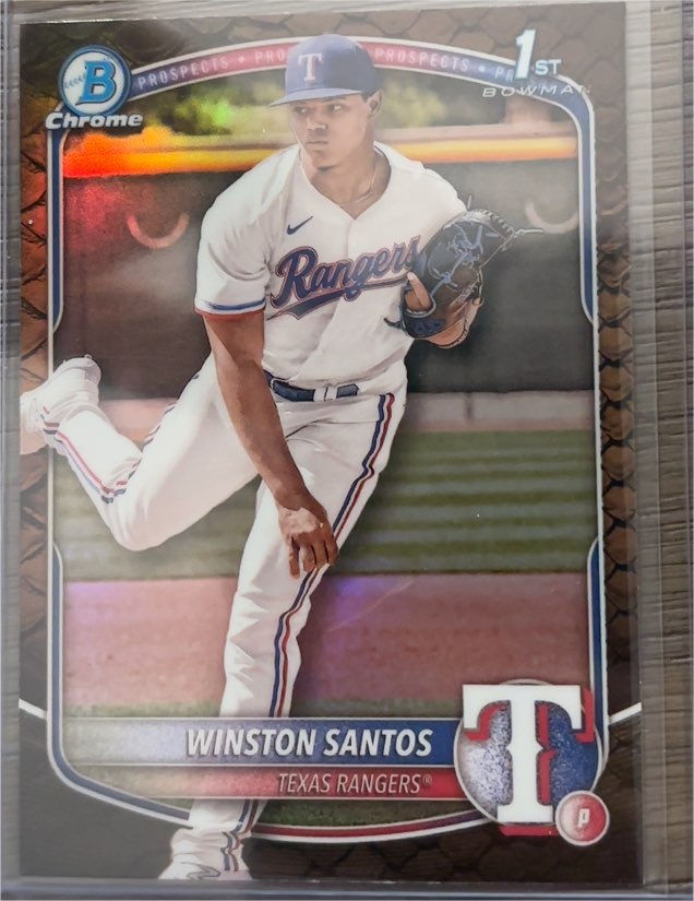 2025 Bowman Chrome Prospects #BCP-121 Winston Santos — front
