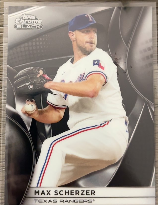 2025 Topps Chrome Black #34 Max Scherzer — front