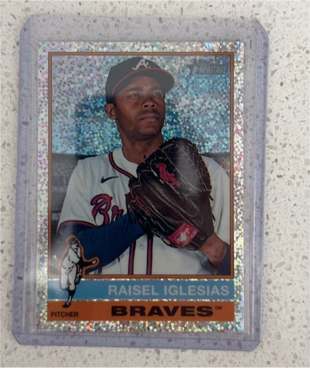 2025 Topps Heritage Chrome #284 Raisel Iglesias — front