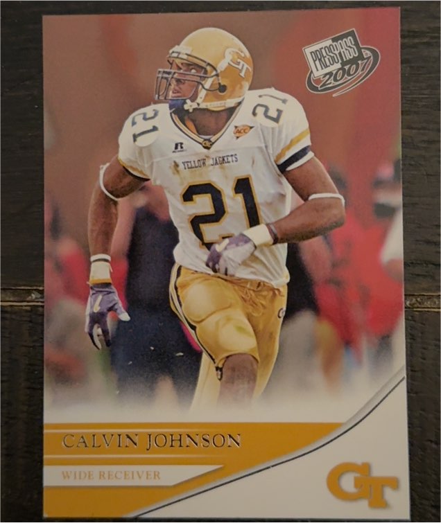 2007 Press Pass #18 Calvin Johnson — front