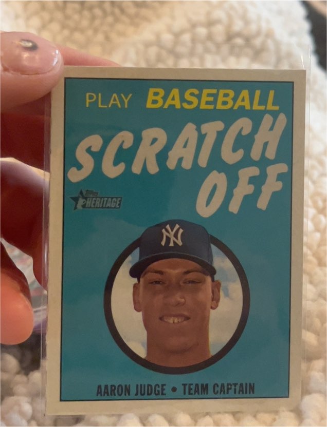 2020 Topps Heritage Scratch Off Aaron Judge — front