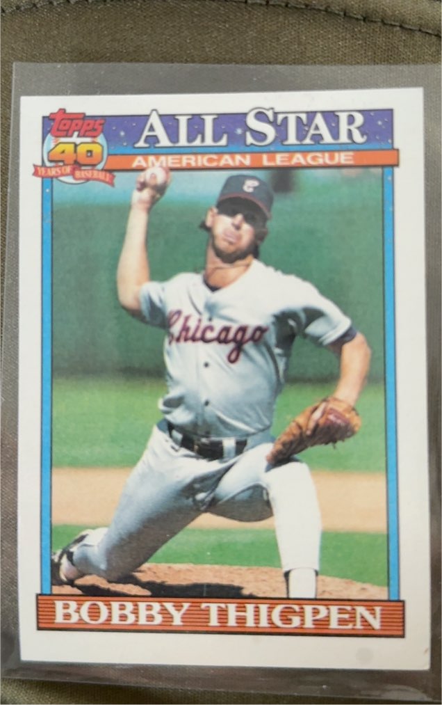 1991 Topps #396 Bobby Thigpen — front