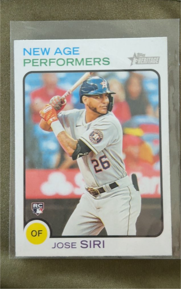 2022 Topps Heritage New Age Performers #NAP-20 Jose Siri — front