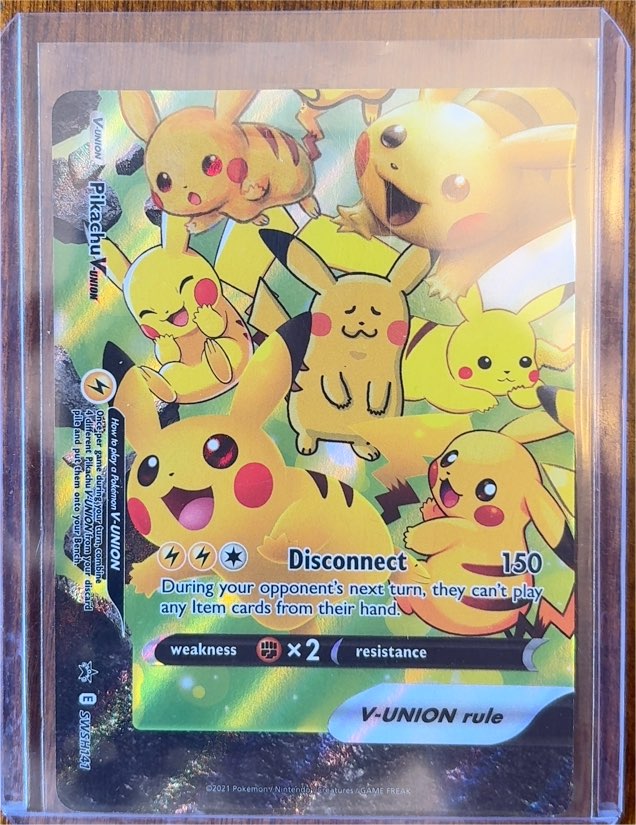2021 Pokémon Sword & Shield Black Star Promo #141 Pikachu V-Union — front