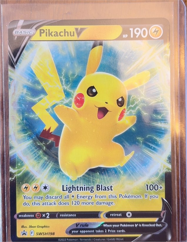 2022 Pokémon Sword & Shield Promo #SWSH198 Pikachu V — front
