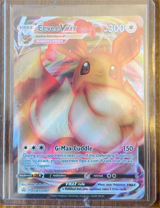 2021 Pokémon TCG Black Star Promo #SWSH087 Eevee VMAX — front