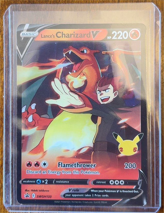 2021 Pokémon Celebrations #SWSH133 Lance's Charizard V — front