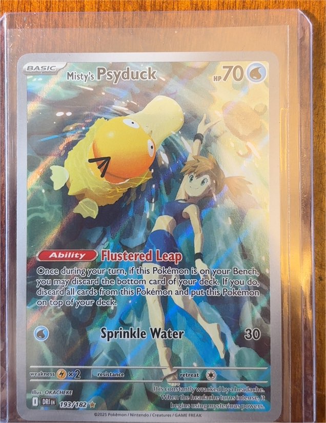2025 Pokémon S&V Destined Rivals #193 Misty's Psyduck Illustration Rare — front