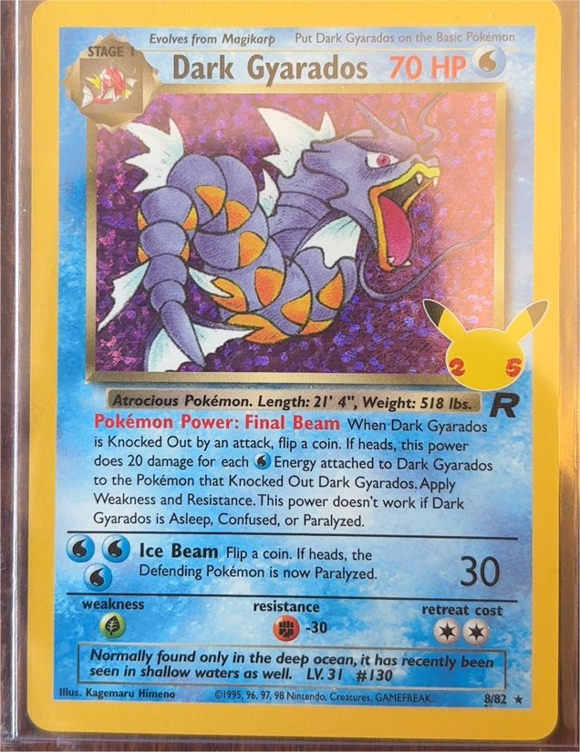 2021 Pokémon Celebrations Classic Collection #8/82 Dark Gyarados — front